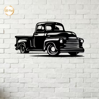 NEW Vintage CHEVY 1950'S PICK UP TRUCK METAL DIE CUT SILHOUETTE0