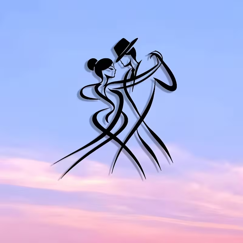NEW Dancing Couple Metal Silhouette Wall Art7