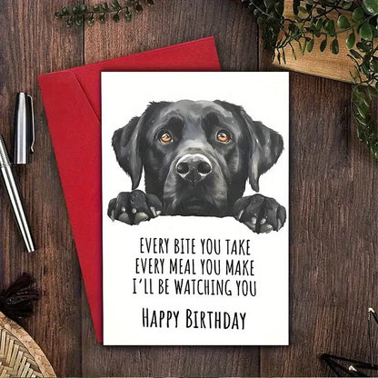 NEW Birthday Card, Funny Black Labrador Birthday Card3