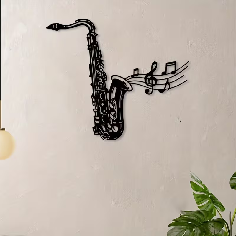 NEW Jazz Saxophone Wall Sculpture - Metal Saxophone Silhouette2