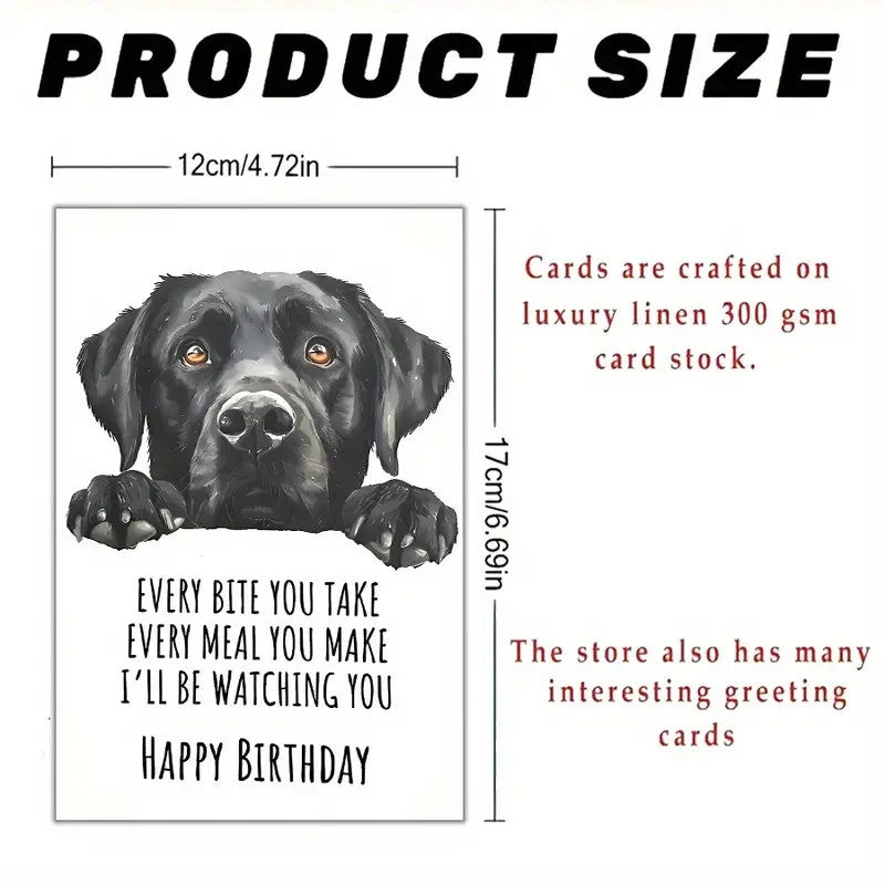 NEW Birthday Card, Funny Black Labrador Birthday Card1