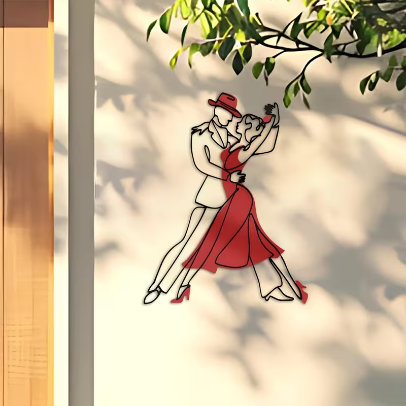 NEW Dancing Couple Acrylic Wall Silhouette3