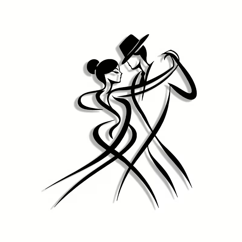 NEW Dancing Couple Metal Silhouette Wall Art0