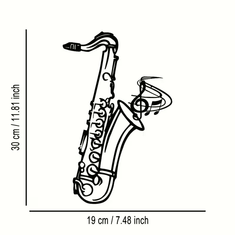 NEW Jazz Saxophone Wall Sculpture - Metal Saxophone Silhouette1