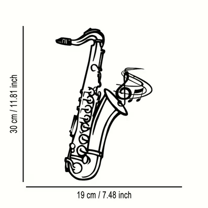 NEW Jazz Saxophone Wall Sculpture - Metal Saxophone Silhouette1