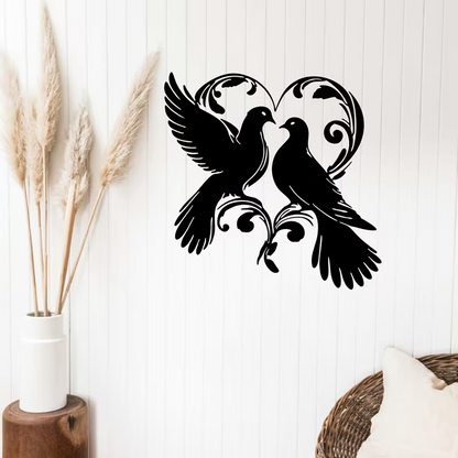 NEW Doves Metal Silhouette  Wall Sculpture7