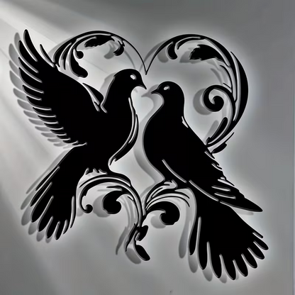 NEW Doves Metal Silhouette  Wall Sculpture4