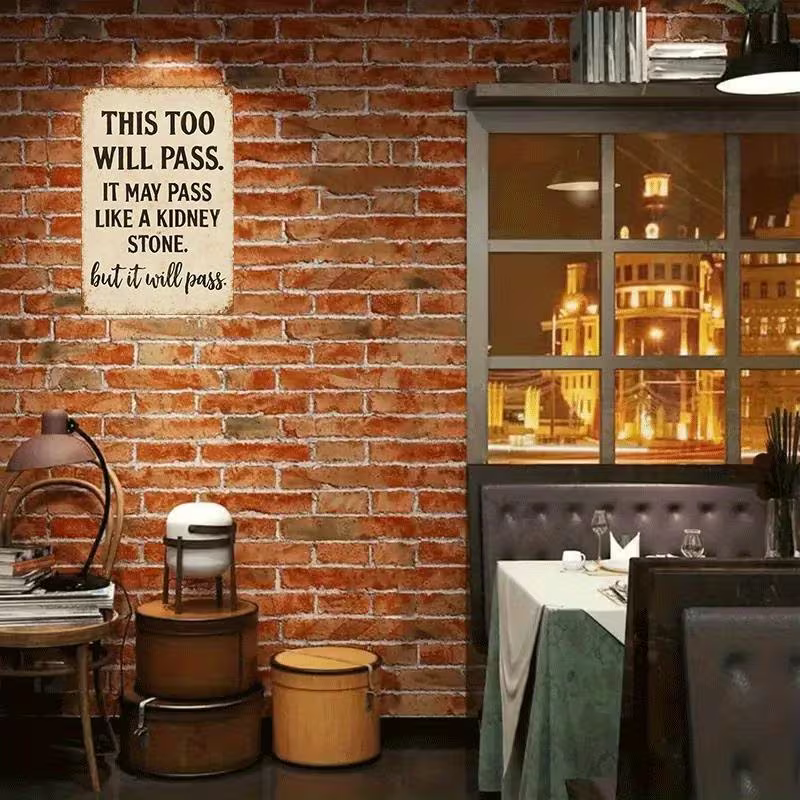 NEW Vintage Look Metal Tin Sign "This Too Will Pass" It May Pass Like a Stone2