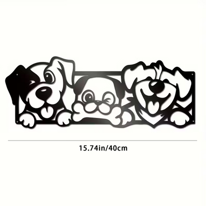 NEW Happy Dogs  Metal Wall Art Silhouette1