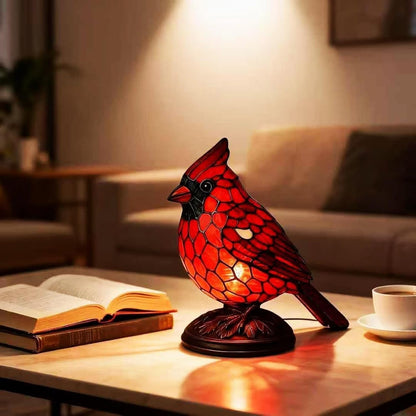 NEW Cardinal Lamp, Red Bird Night Light, Handmade Resin Table Lamp 3