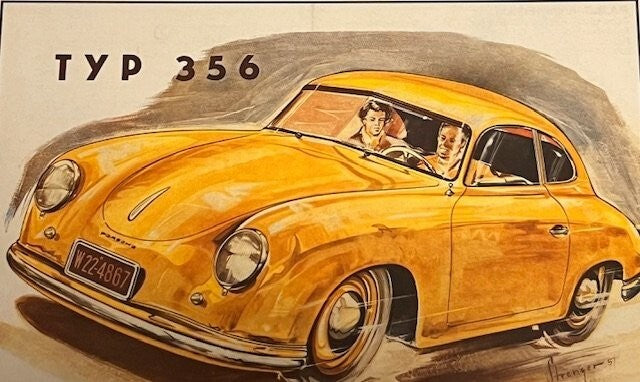 Vintage Porsche Factory Post Card0