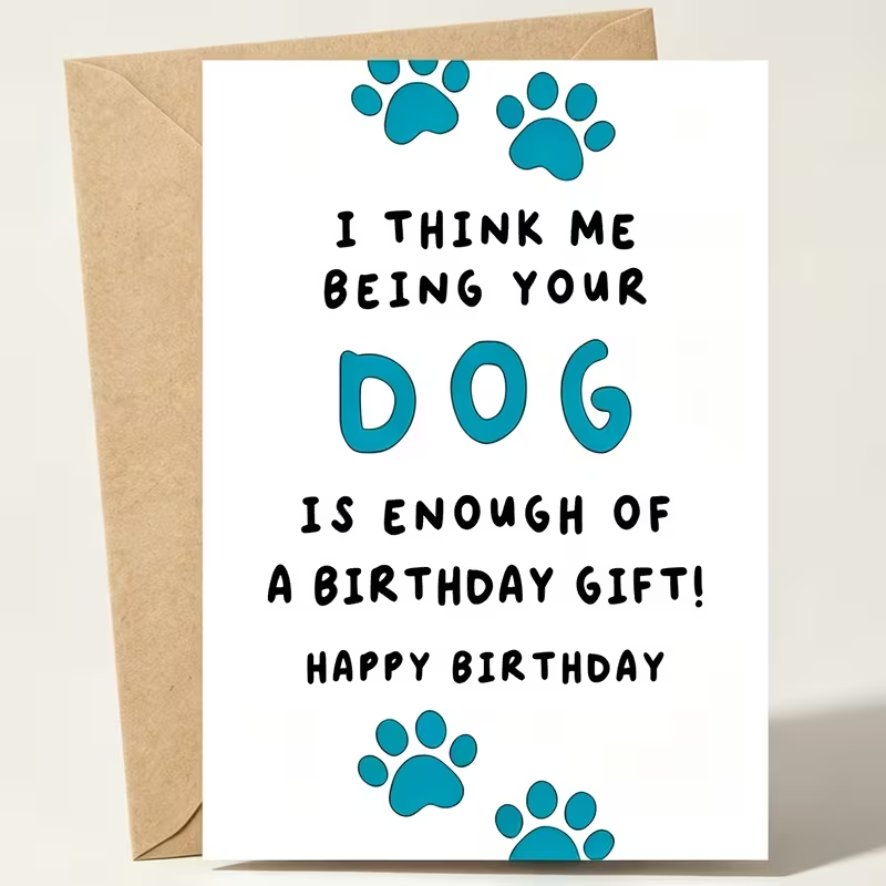 NEW Funny Happy Birthday Cards from Dogs to Moms And Dads0