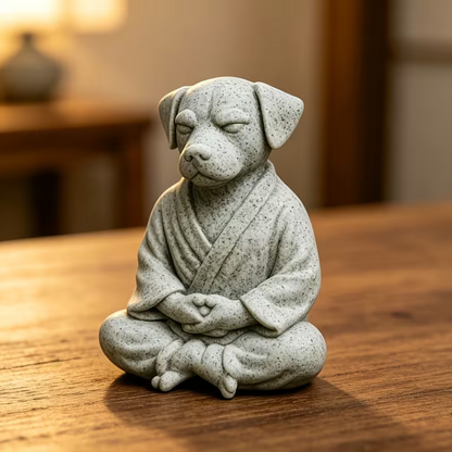 NEW DOG  Statue Funny Meditation Dog Zen Bulldog Decor Figurine7