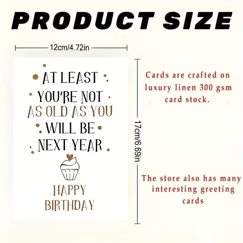 Amusing Birthday Card with Humorous Text1