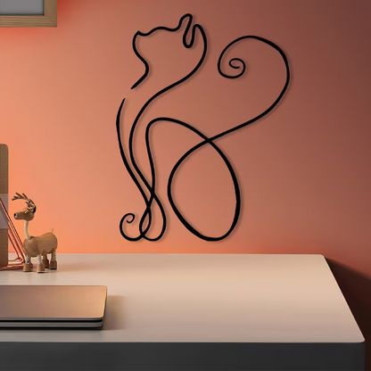 NEW CAT METAL WALL SIILHOUETTE3