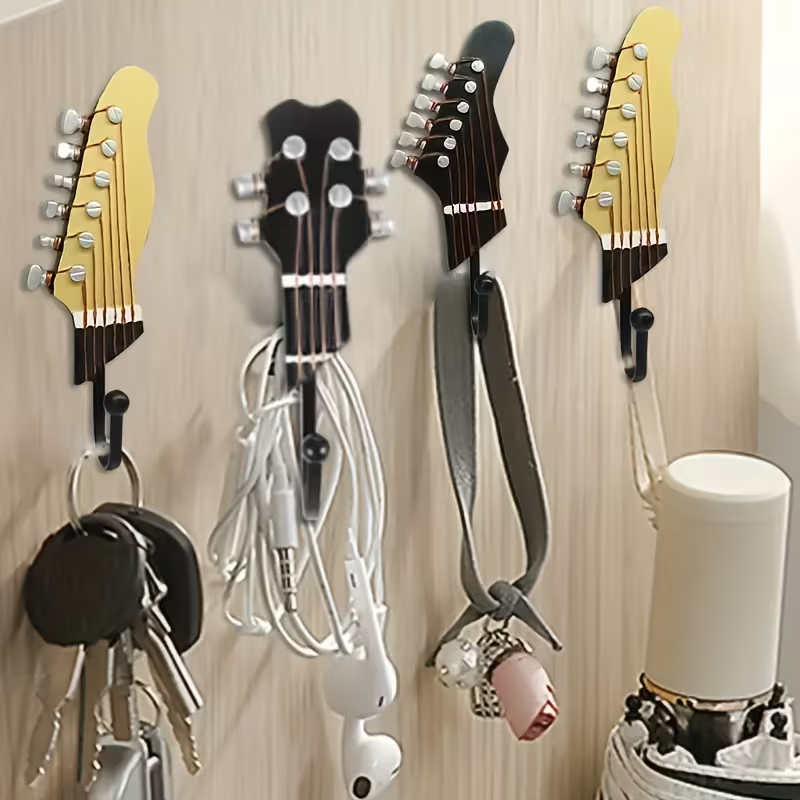 NEW  Guitar-Shaped Wall Hook, Hat, Coat hanger  (Set of Three)7