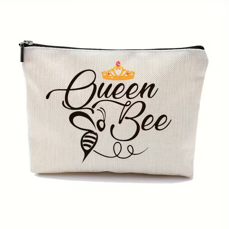 NEW Bumble Bee Make Up Bag or Multi Use  "Bee Happy" OR  "Queen Bee" Graphics2