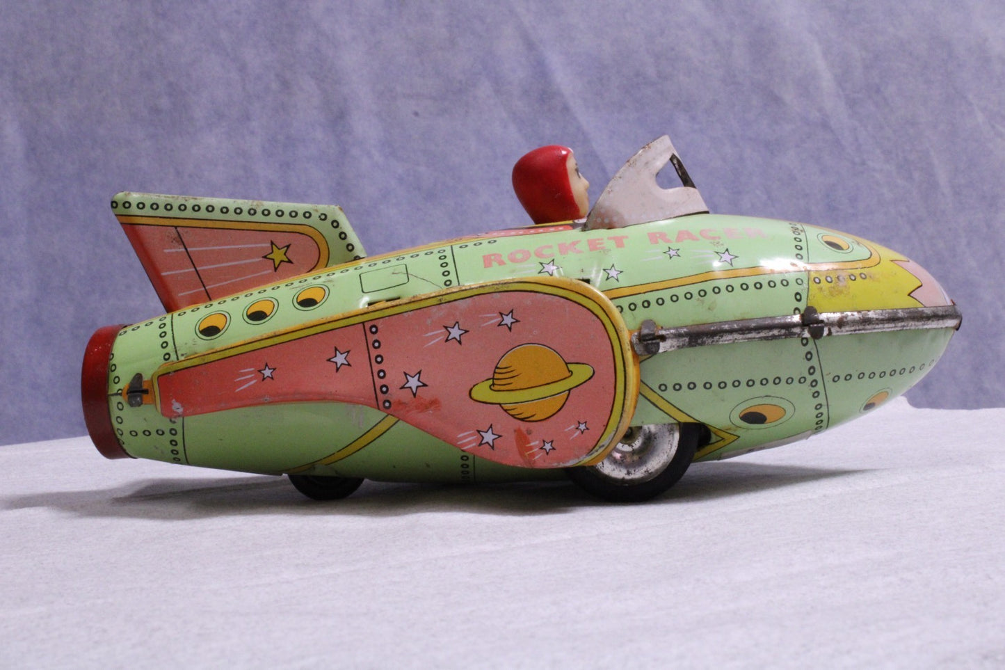 Vintage Schylling Rocket Racer  Friction Drive Tin Toy "Rocket Racer"1
