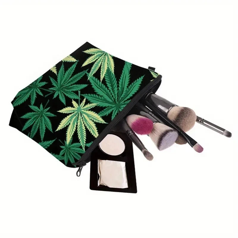 NEW 420 3D Printed Leaf Pattern Small Bag3