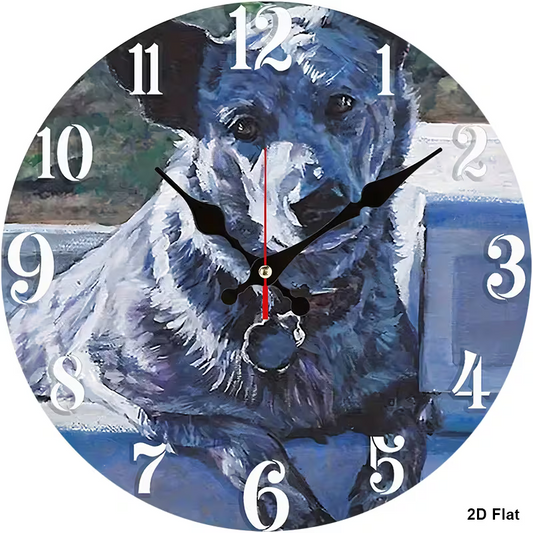 NEW Australian Cattle Dog Clock 10 Inch Round0