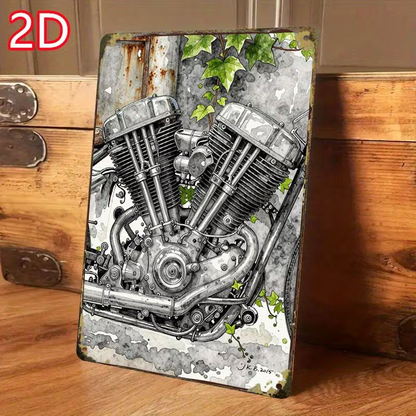 NEW Vintage Harley Motorcycle Engine Art  Creative Metal Sign3