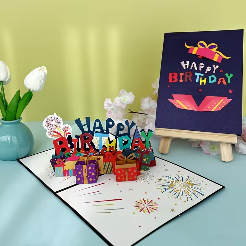 Pop-Up Happy Birthday  Card , Cartoon Theme5
