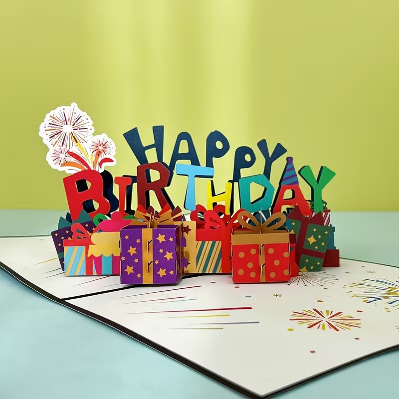 Pop-Up Happy Birthday  Card , Cartoon Theme2