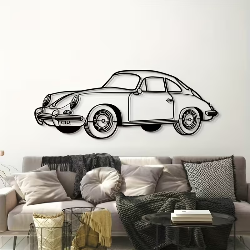 NEW 356 Porsche Car Die Cut Metal Silhouette 1
