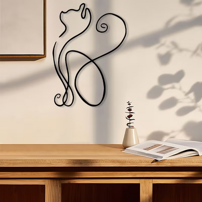 NEW CAT METAL WALL SIILHOUETTE2