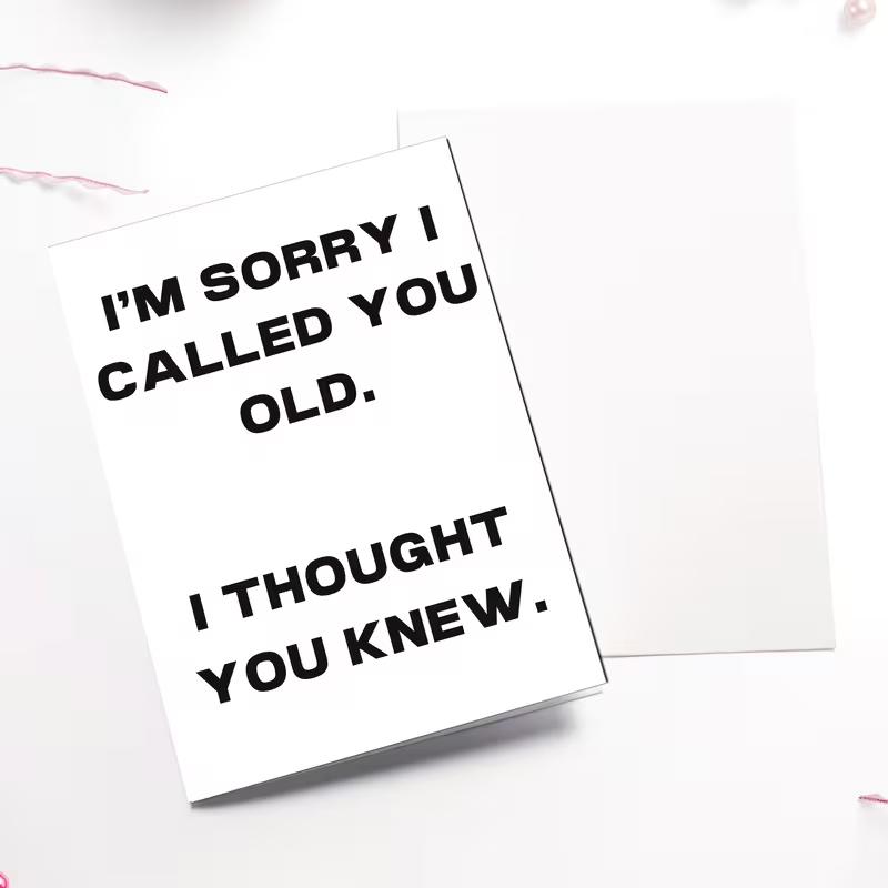 NEW Multifunctional Greeting Card " CALLED YOU OLD " FREE SHIPPING2