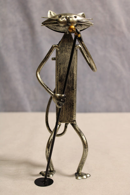 NEW Cat Metal Sculpture, Vocal Musical Instrument2