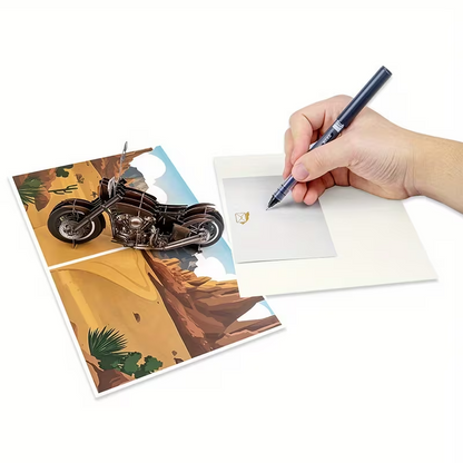 NEW  3D Pop-Up Motorcycle Greeting Card2