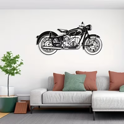 NEW Vintage Motorcycle Metal Silhouette Wall Art0