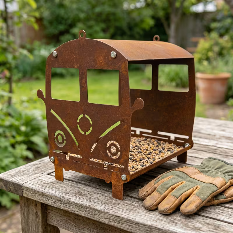 NEW Bird House Volkswagen Bus Rusty Metal Design5