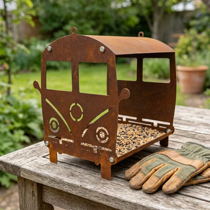 NEW Bird House Volkswagen Bus Rusty Metal Design5