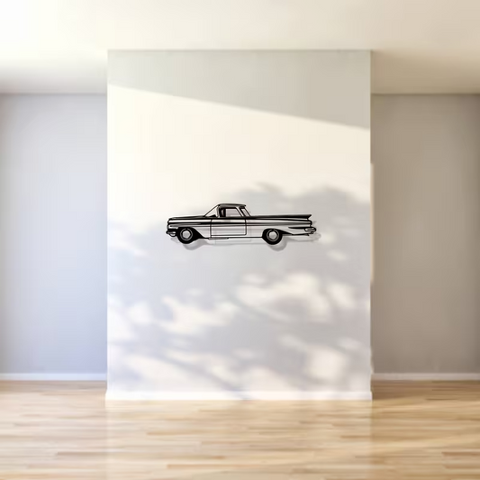 NEW 1959 CHEVROLET EL CAMINO METAL Silhouette Sculpture Wall Art0