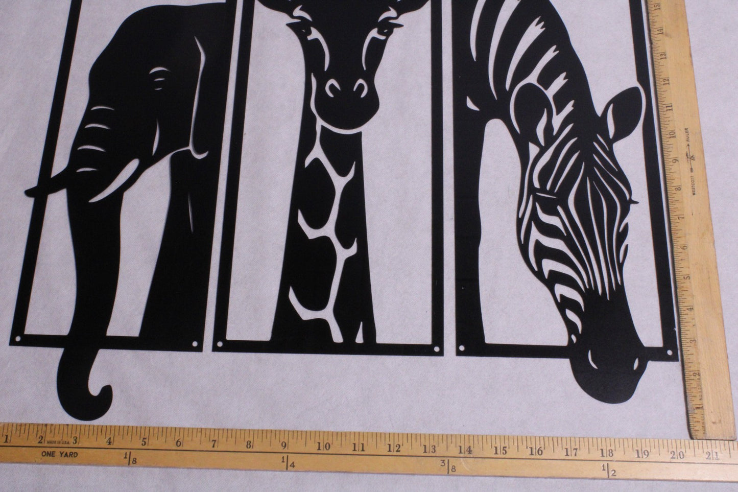 NEW Wildlife Jungle Theme Metal Art Sculptures (3 )8