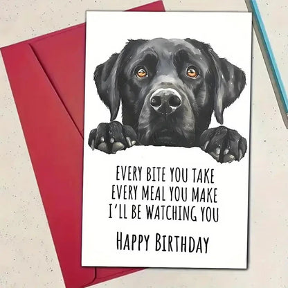 NEW Birthday Card, Funny Black Labrador Birthday Card0