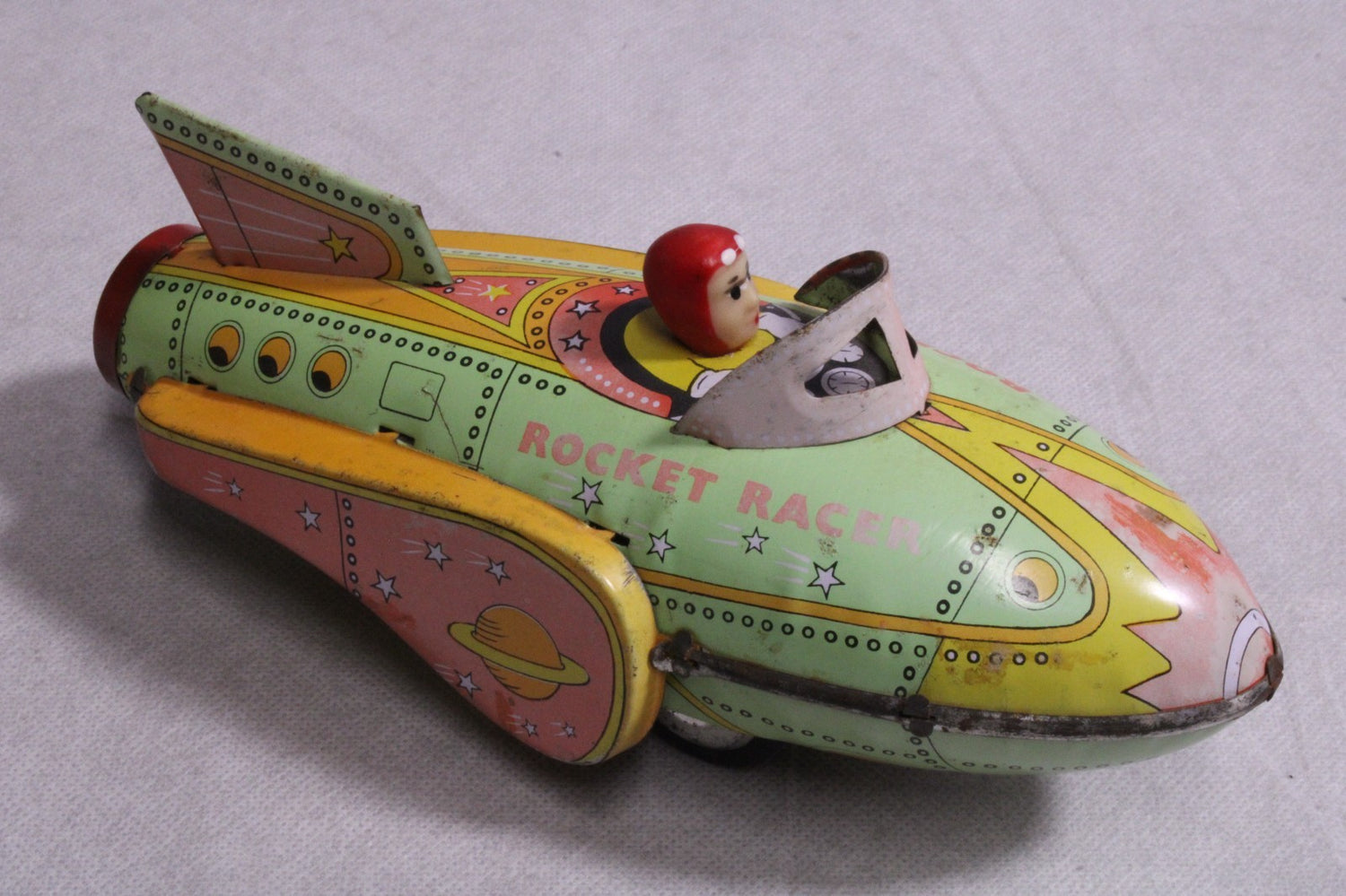 Vintage Schylling Rocket Racer  Friction Drive Tin Toy "Rocket Racer"0