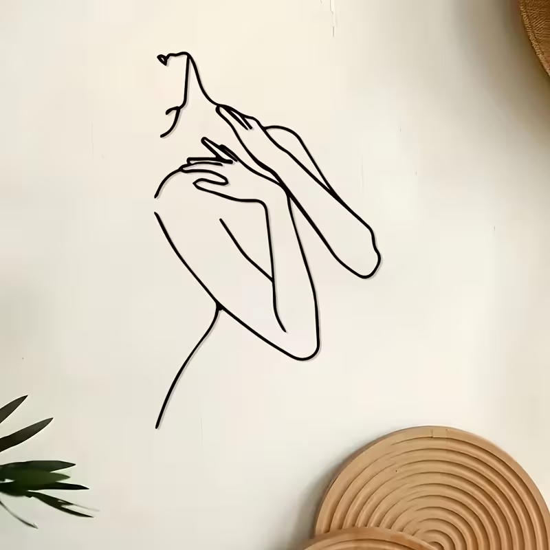 NEW Female Silhouette Metal Wall Decoration2