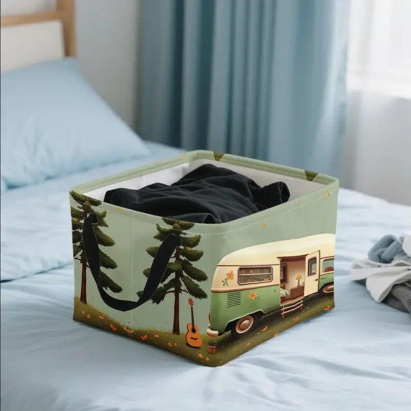NEW Volkswagen look Camper Van Collapsible  Tote Bag, Hamper, Picnic or Hauler3