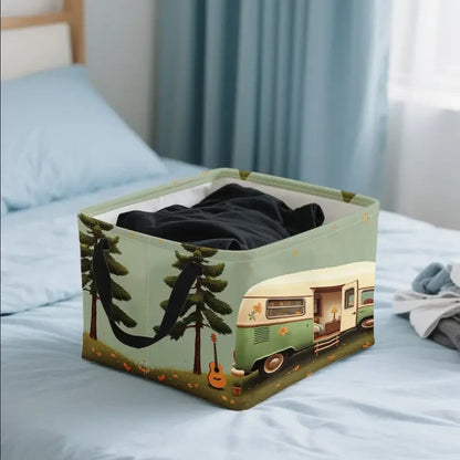 NEW Volkswagen look Camper Van Collapsible  Tote Bag, Hamper, Picnic or Hauler3