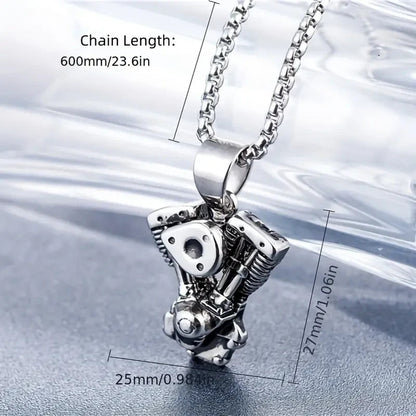 NEW Shovelhead  Harley Motorcycles Stainless Steel  Engine Pendant Necklace2