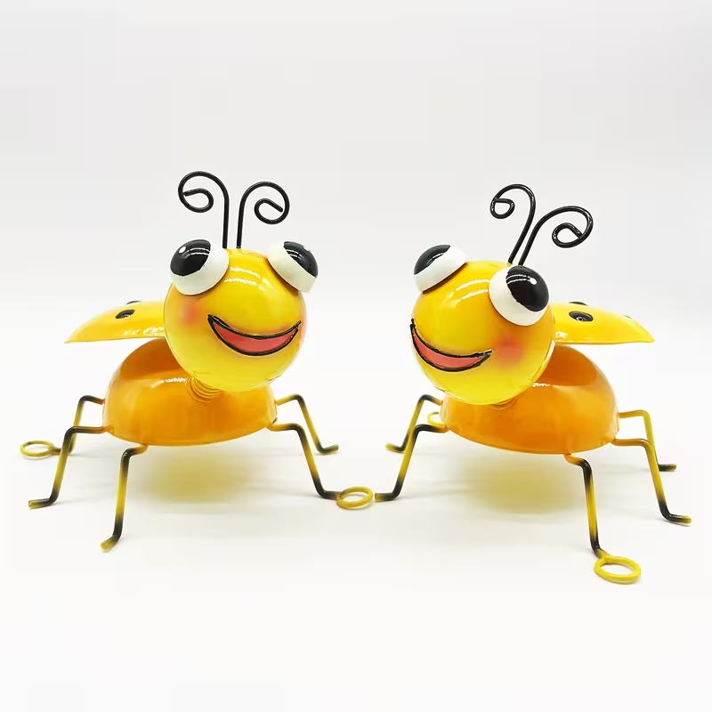 NEW Metal Ladybugs  Garden & Wall Decor 2 Pieces0