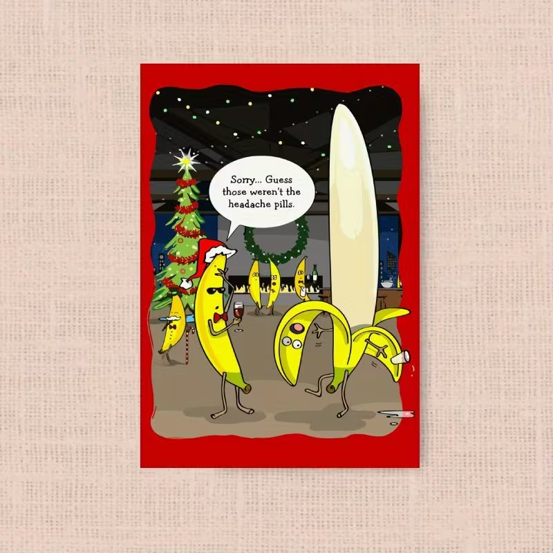 Funny Banana Peel Christmas Card2
