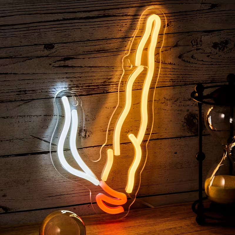 NEW  Smoke Shape LED Neon Light5