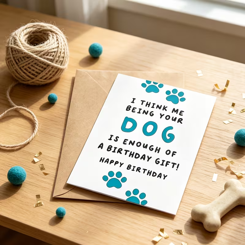 NEW Funny Happy Birthday Cards from Dogs to Moms And Dads1