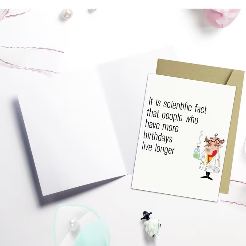 Funny Science-Themed Birthday Card0