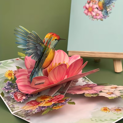 Any Occasion Hummingbird KingFisher   Pop Up Greeting Card0