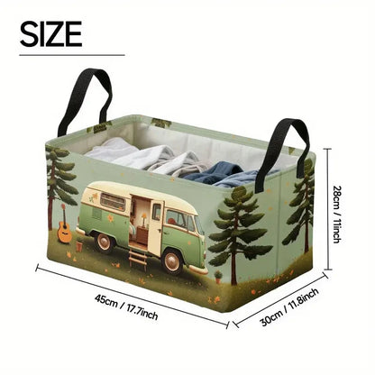 NEW Volkswagen look Camper Van Collapsible  Tote Bag, Hamper, Picnic or Hauler1